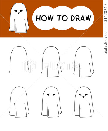 How to draw Halloween cute ghost cartoon step by step for learning, drawing, kindergarten, education and coloring How to draw Halloween cute ghost cartoon step by step for learning, drawing, kindergarten, education and coloring 131420249