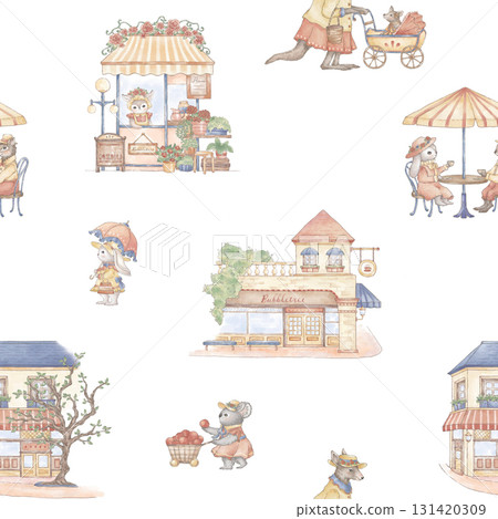 Assorted Handpainted Watercolor Floral And Animal Patterned Decorative Paper Collection 131420309