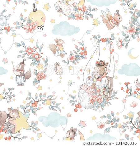 Assorted Handpainted Watercolor Floral And Animal Patterned Decorative Paper Collection 131420330