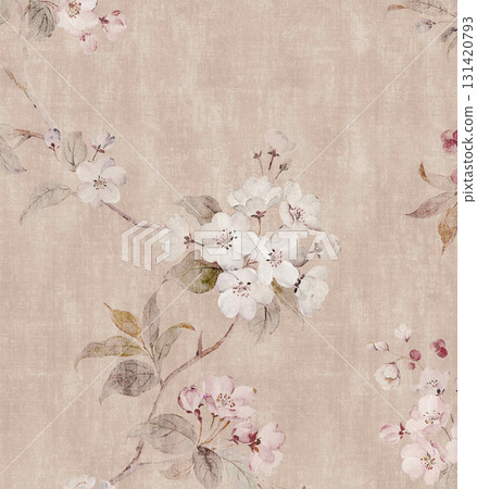 Assorted Handpainted Watercolor Floral And Nature Patterned Decorative Paper Collection 131420793