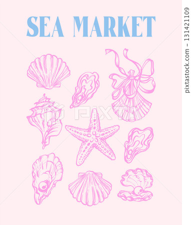 seashell, shell, starfish 131421109