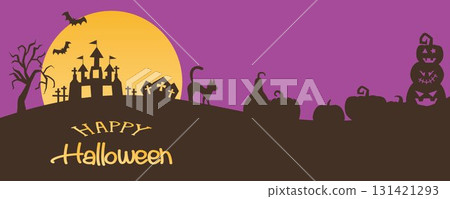 Halloween pumpkin and star decorative frame, Halloween decoration illustration Halloween pumpkin and star decorative frame, Halloween decoration illustration 131421293