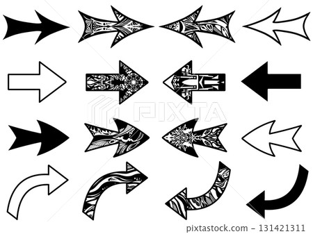 簡單酷炫的圖案箭頭插畫集 131421311