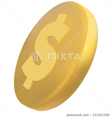 Dollar zloty coin side view, falling, isolated background. Dollar zloty coin side view, falling, isolated background. 131421390