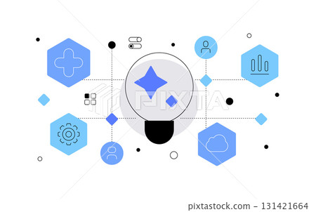 High tech and innovations. Abstract concept. Flat illustration 131421664