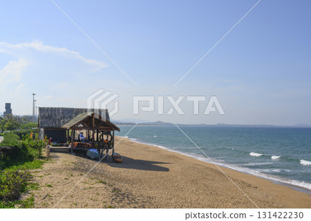 Coffee pub hut on the sandy coast of the South China Sea Coffee pub hut on the sandy coast of the South China Sea 131422230