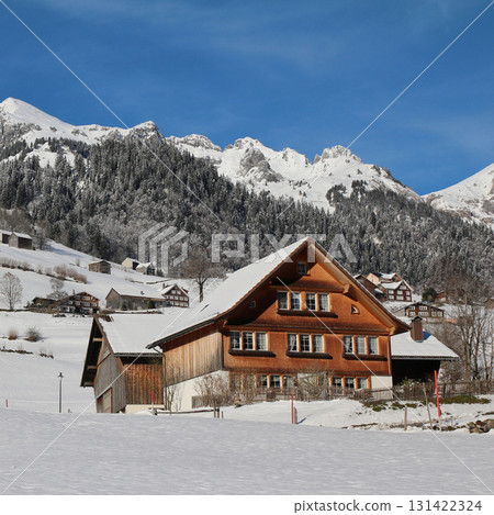 Beautiful timber chalet in the Toggenburg Valley, Switzerland. Beautiful timber chalet in the Toggenburg Valley, Switzerland. 131422324