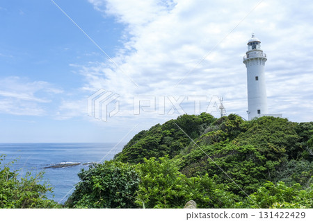 Shioyazaki Lighthouse stands on a hill along the coast Shioyazaki Lighthouse stands on a hill along the coast 131422429