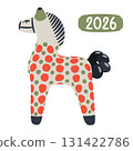 Sculpture of Dymkovsky toy Horse. Inscription 2026 131422786