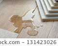 Laminate and water. Wooden floors are impervious to moisture. 131423026