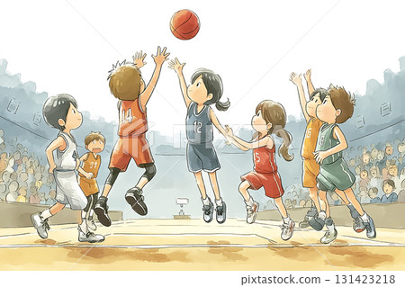 米遊系列賽:混合隊球員爭奪籃板球 米遊系列賽:混合隊球員爭奪籃板球 131423218