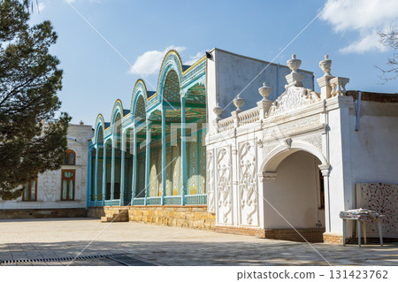 Courtyard view of Sitorai Mokhi-Khosa. Bukhara, Uzbekistan 131423762