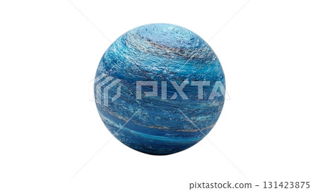 3D illustration of blue planet Neptune image on transparent background (png) 131423875