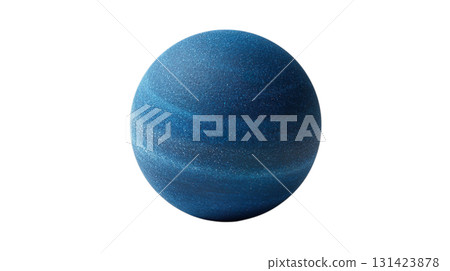 3D illustration of blue planet Neptune image on transparent background (png) 131423878