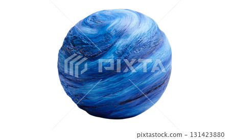 透明背景上藍色行星海王星圖像的 3D 插圖（png） 131423880