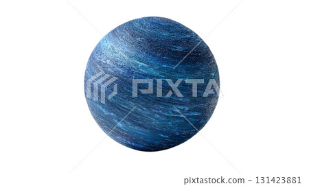 透明背景上藍色行星海王星圖像的 3D 插圖（png） 131423881