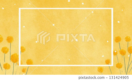 水彩插圖蒲公英背景框架_2 131424905