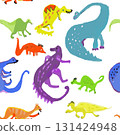 Dinosaur seamless pattern cute design 131424948