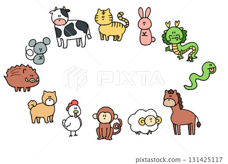 十二生肖新年賀卡（無文字） 131425117