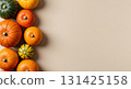 Fresh pumpkin on a dark background with copy space 131425158