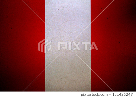 Flag of Peru on a paper 131425247