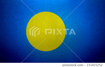 Flag of Palau on a paper 131425252