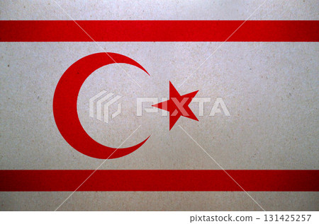 Flag of Northern Cyprus on a paper Flag of Northern Cyprus on a paper 131425257