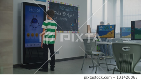 Children Learn Creating 3D Objects, and One Boy Communicates With AI Mood Tracker 131426065