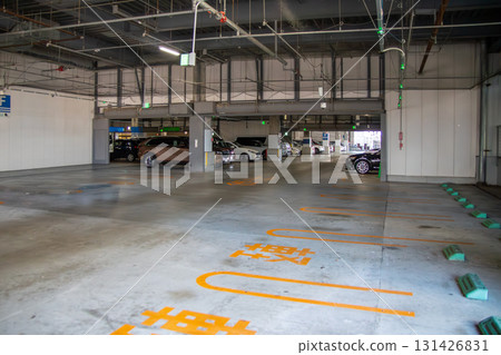 Parking lot at a shipping center with few cars Parking lot at a shipping center with few cars 131426831