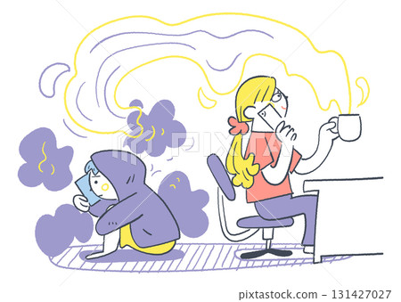 無需言語，只需溝通，聆聽聲音。輔導員和男孩透過電話溝通。 131427027