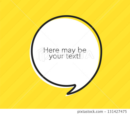 Speech bubble. Space for quote text, frame message 131427475
