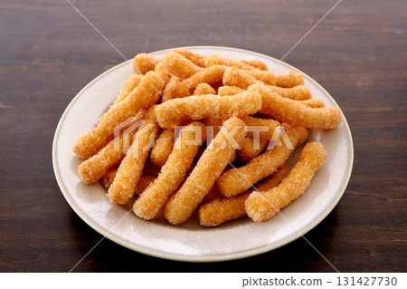 White Karinto on the table background White Karinto on the table background 131427730