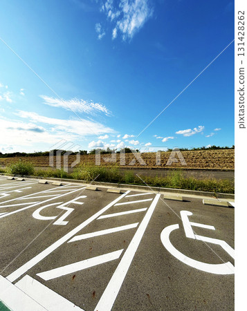 Blue skies and a large parking lot Blue skies and a large parking lot 131428262