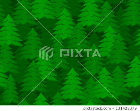 Seamless pattern with green fir forest. Vector illustration with trees endless spruce background. Chrisrmas wrapping paper, wallpaper or web page fill Seamless pattern with green fir forest. Vector illustration with trees endless spruce background. Chrisrmas wrapping paper, wallpaper or web page fill 131428379