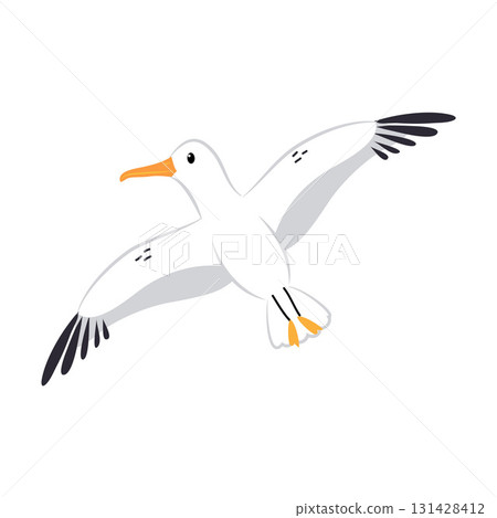 Northern Seagull Bird and Zoo Creature from Cold North Vector Illustration Northern Seagull Bird and Zoo Creature from Cold North Vector Illustration 131428412
