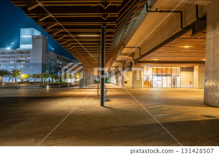 Nippo Main Line Hyuga City Station at night Nippo Main Line Hyuga City Station at night 131428507