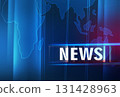 Graphical news background, blue theme background concept series  131428963