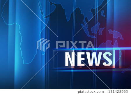 Graphical news background, blue theme background concept series  131428963