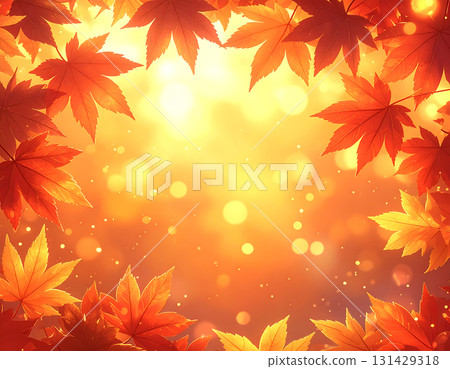 Autumn leaves background material 131429318
