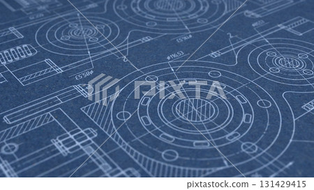 Technical drawing background .Mechanical Engineering background.Technology Banner. illustration . 131429415