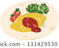 Illustration of omelet rice 131429530