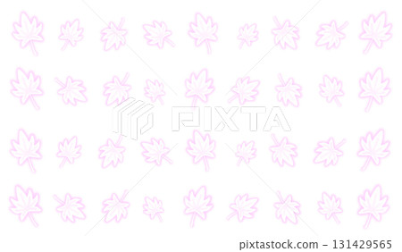 粉紅色發光的秋葉輪廓圖案 131429565