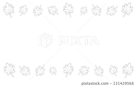 Gray glowing autumn leaves silhouette frame 131429568