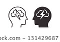 Stress icons. Symbol of burnout or emotional pressure. Vector illustration. 131429687
