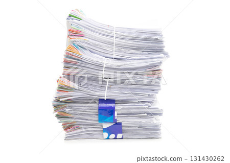 Stack of Documents isolated on white background. 131430262