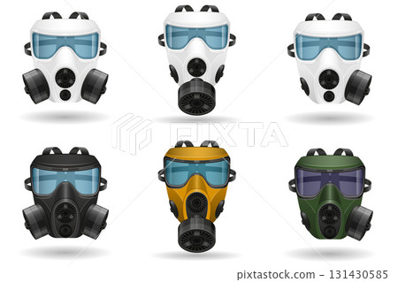 protective respirator gas mask cartoon stock vector illustration 131430585