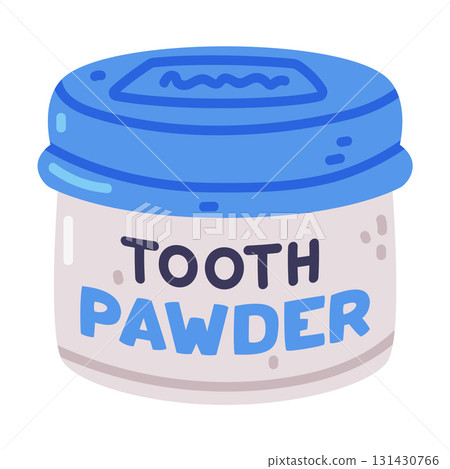 Tooth Powder as Oral Hygiene and Dental Object and Element Vector Illustration 131430766
