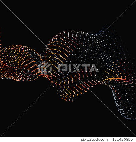 Abstract Halftone Wave Dotted Background Abstract Halftone Wave Dotted Background 131430890