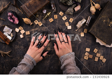 Esoteric magical background with runes. Esoteric magical background with runes. 131430928