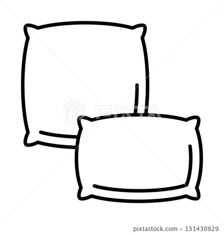 Pillows for sleep icon. Home decor element thin line illustration. Pillows for sleep icon. Home decor element thin line illustration. 131430929
